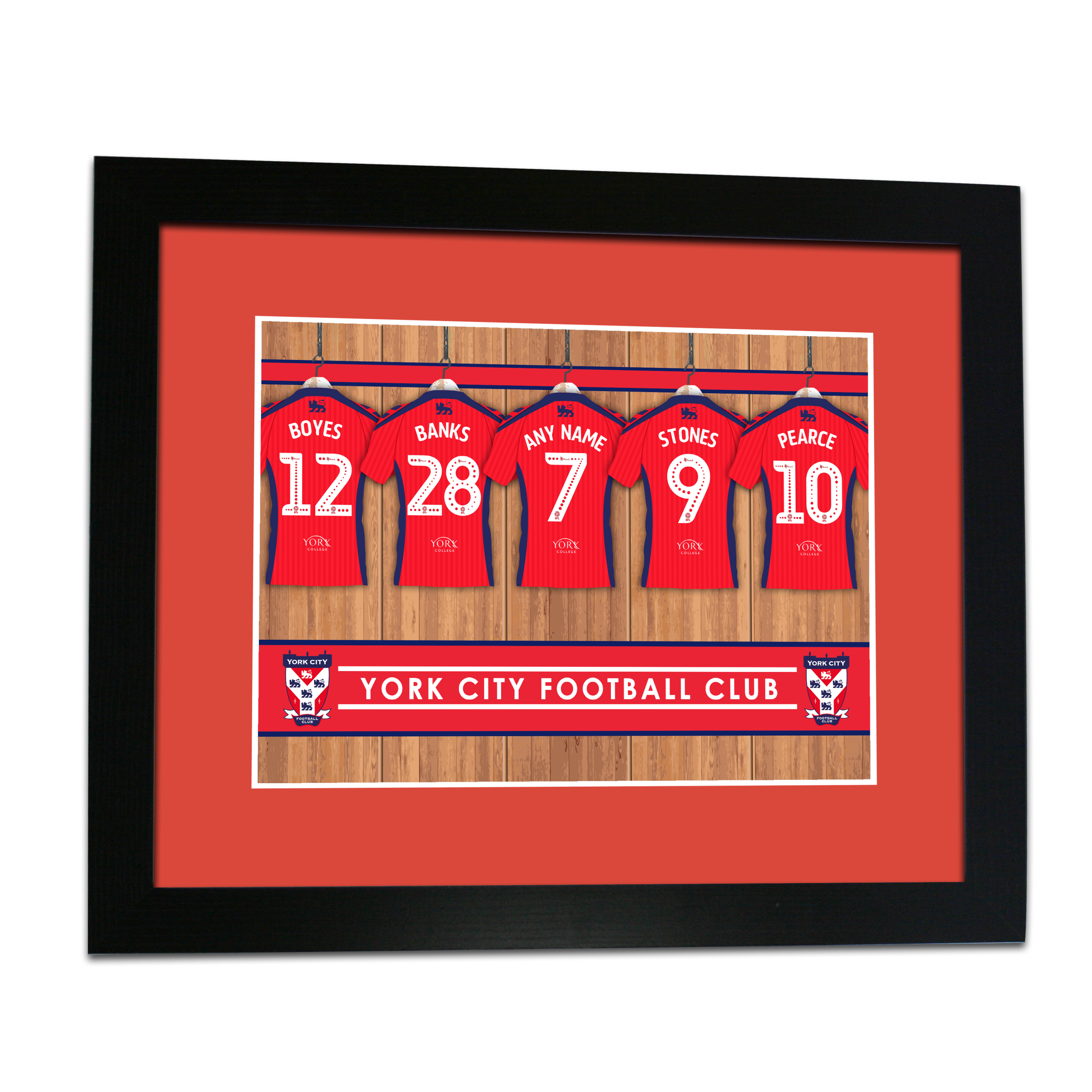 Personalised Framed Print York City FC Changing Room 2026