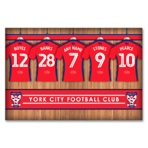 Personalised Aluminium Wall Art York City FC Changing Room 2026